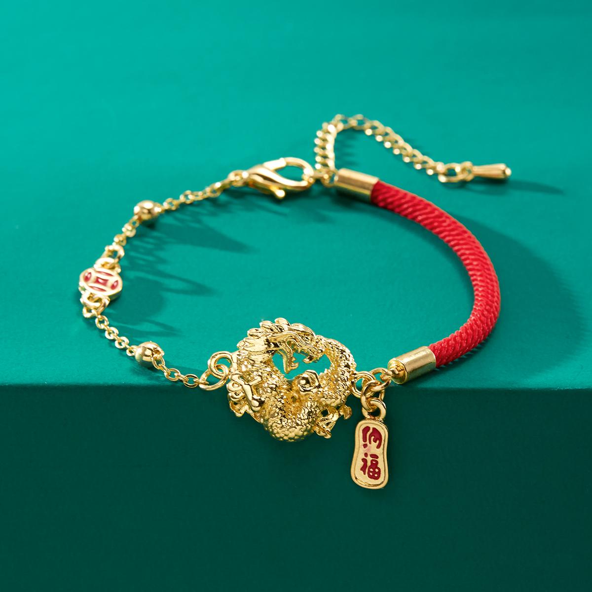 

Lucky Red Rope Zodiac Dragon Bracelet для жінок Браслет із бісеру з білого нефриту ручної роботи для чоловіків, удача, ювелірні вироби, подарунки на Новий рік 2024