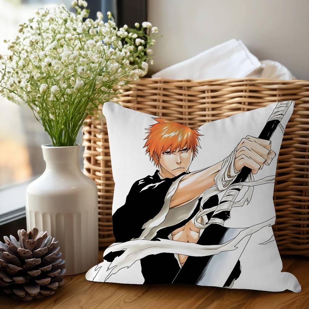Kurosaki Ichigo Personalized Picture Text Home Decorative Pillows Household Gifts 45x45cm