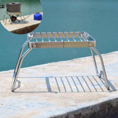 1PCS Folding Campfire Grill Portable Stainless Steel Outdoor Camping Grill Grate Gas Stove Stand Gas Stoves Burner Bracket