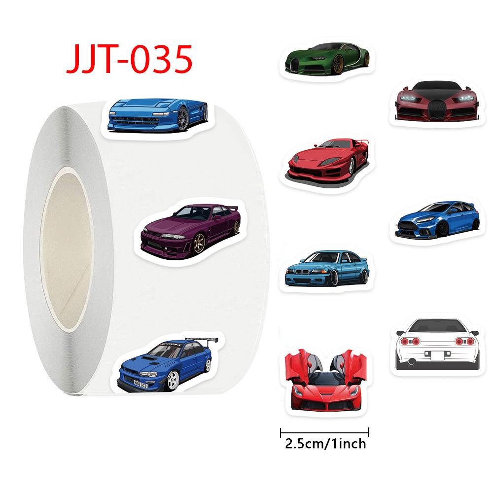 500pcs/Roll  Car Racing Round Seal Stickers DIY PVC Laptop Decals Decoration Award Stiker Reward Gift Toys