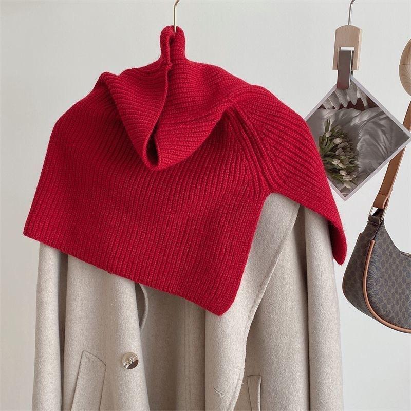 Winter New Style Woolen Pullover Neck Scarf for Women Korean Style Warm Fake Collar Knitted Versatile Neck Protector
