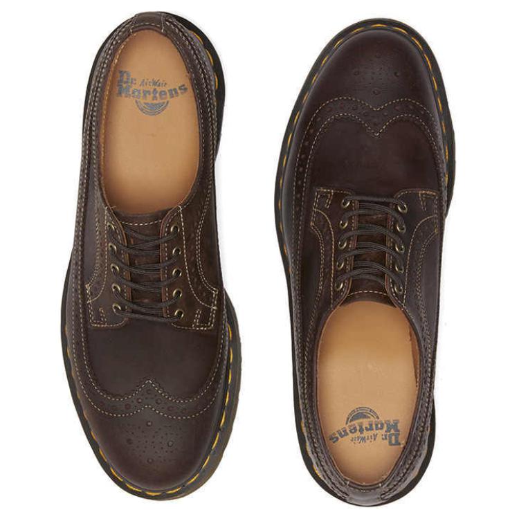 Dr. Martens Originals Leather 3989 YS Versatile Durable Low-Top Casual Shoes Unisex Casual Shoes Dark-Brown 40553201