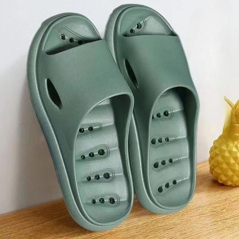 Fashion Shiatsu Flat Indoor Pvc Men's Shoe House Bathroom Walk Around Home Male Slipper Slides High Quality Fashion Comfortable Y2k Fun