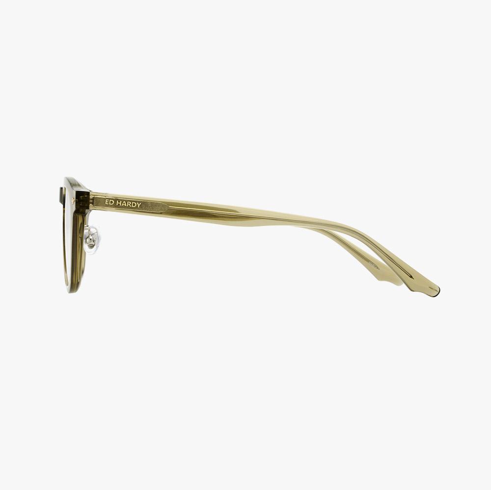 Edeuhadiaiweeo Horn-Rimmed Eyeglass Frames (Ed7034 Khakicrystal 48)