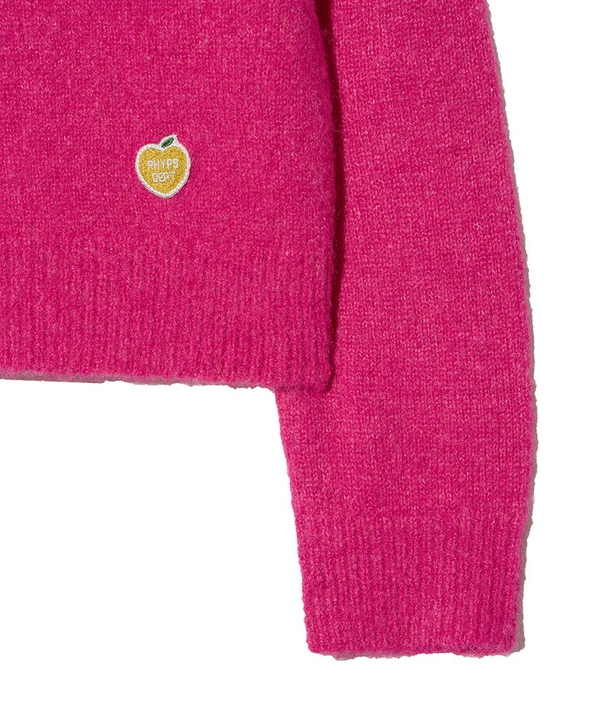PHYSICAL DEPARTMENT Heart Apple Crop Knit_Pink