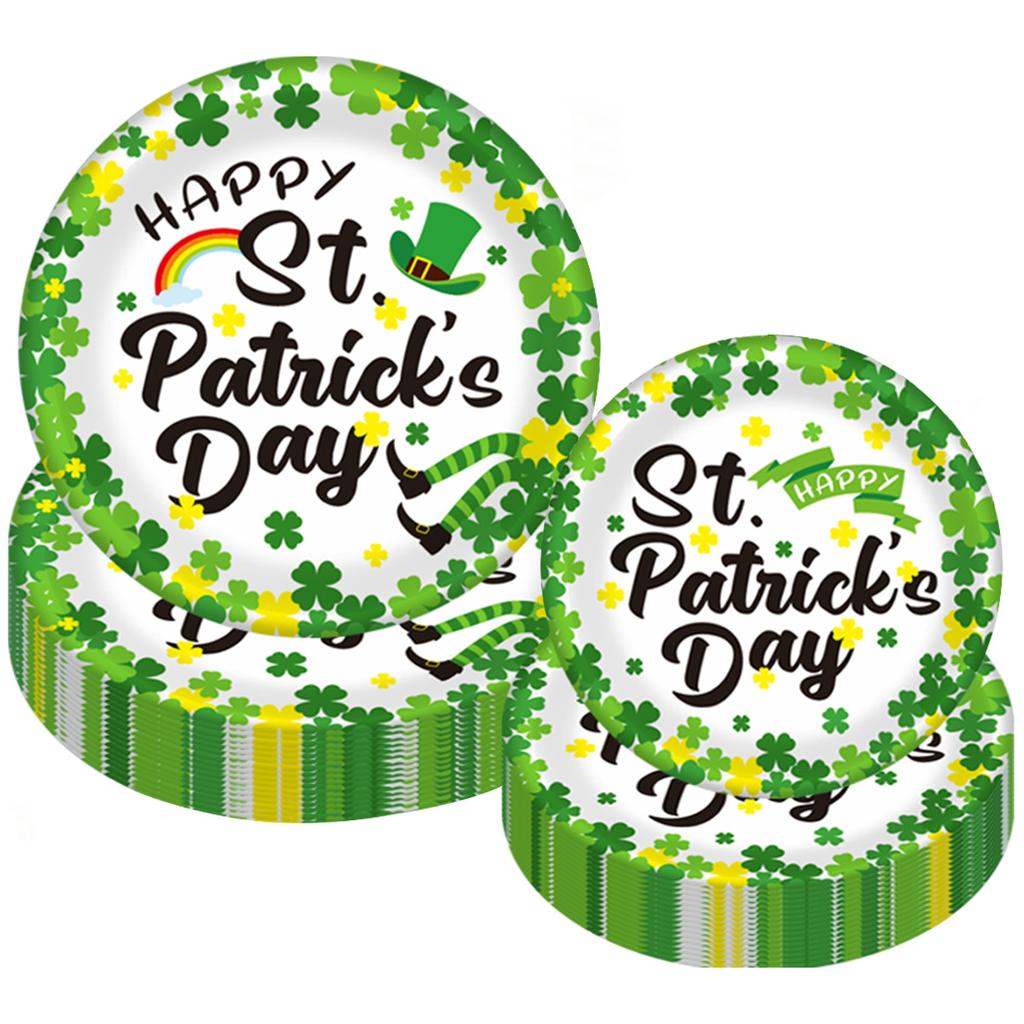 St. Patrick'S Day Children'S Party Party Arrangement Paper Cup Plate Knife Fork Spoon Set