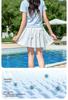 Girls' Junior High School Two-Piece Swimsuit with Chest Pads - Stylish Design for Medium and Large Children