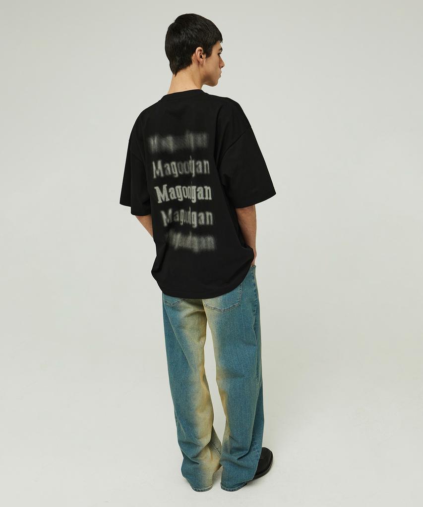 Mc Wood Gun Swagver 3547 Back Art Oversized Black Short Sleeve Tee