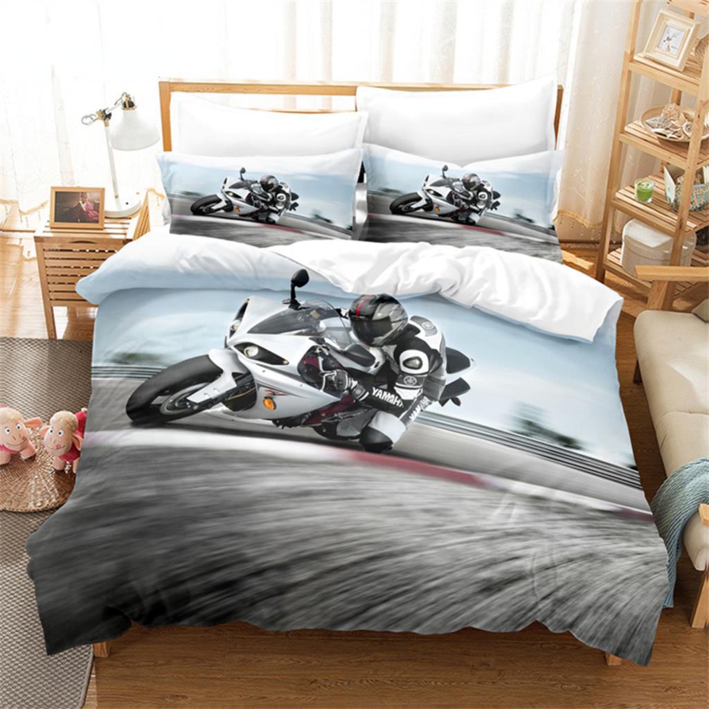 3pcs Duvet Cover Set, Car, Racing Car Bedding Set, Soft Comfortable Breathable Duvet Cover, For Bedroom Guest Room Decor