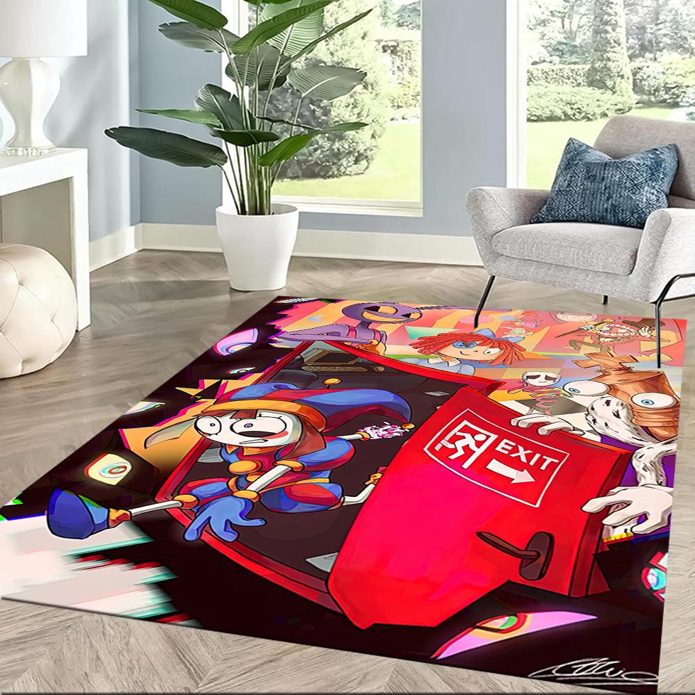 The Amazing Digital Circus Game Square Rugs Are a Great Choice for Living Rooms, Bedrooms, Home Décor, and As Gifts.
