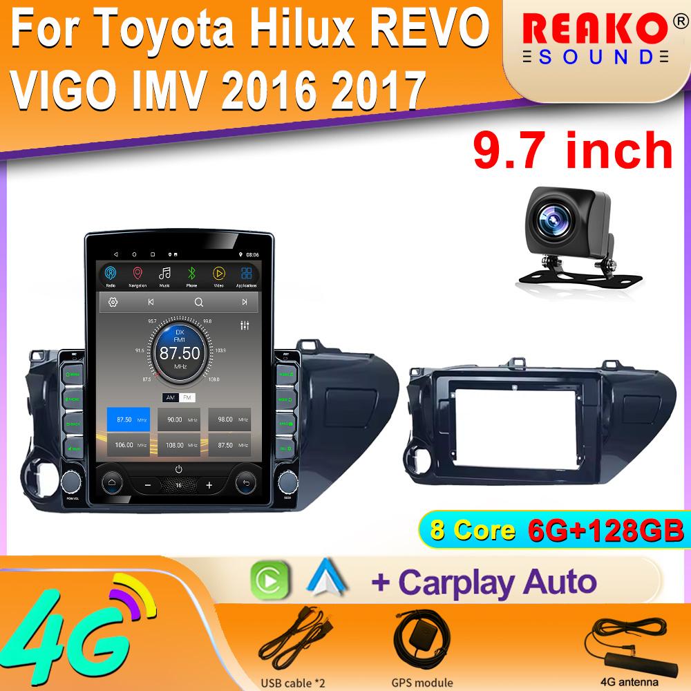 9.7" Vertical Style Tesla Screen Android Car Radio For Toyota Hilux REVO VIGO IMV 2016 2017 GPS Navigation Multimedia Player