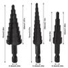 3pcs Precision Step Drill Bit Set Hex Shank Bearing Steel Step Drill Bit  Home Improvement