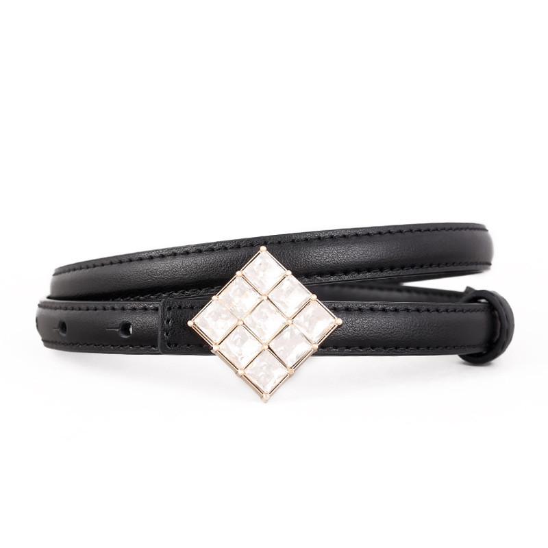 Leather Pearl Shape Waist Belt For Women With Alloy Buckle Fashion Accessory