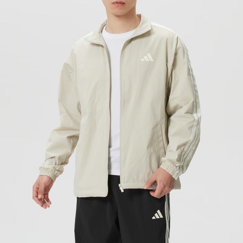 Adidas Running Jackets Men's Light Beige Stand Collar Moderate Other KR2518