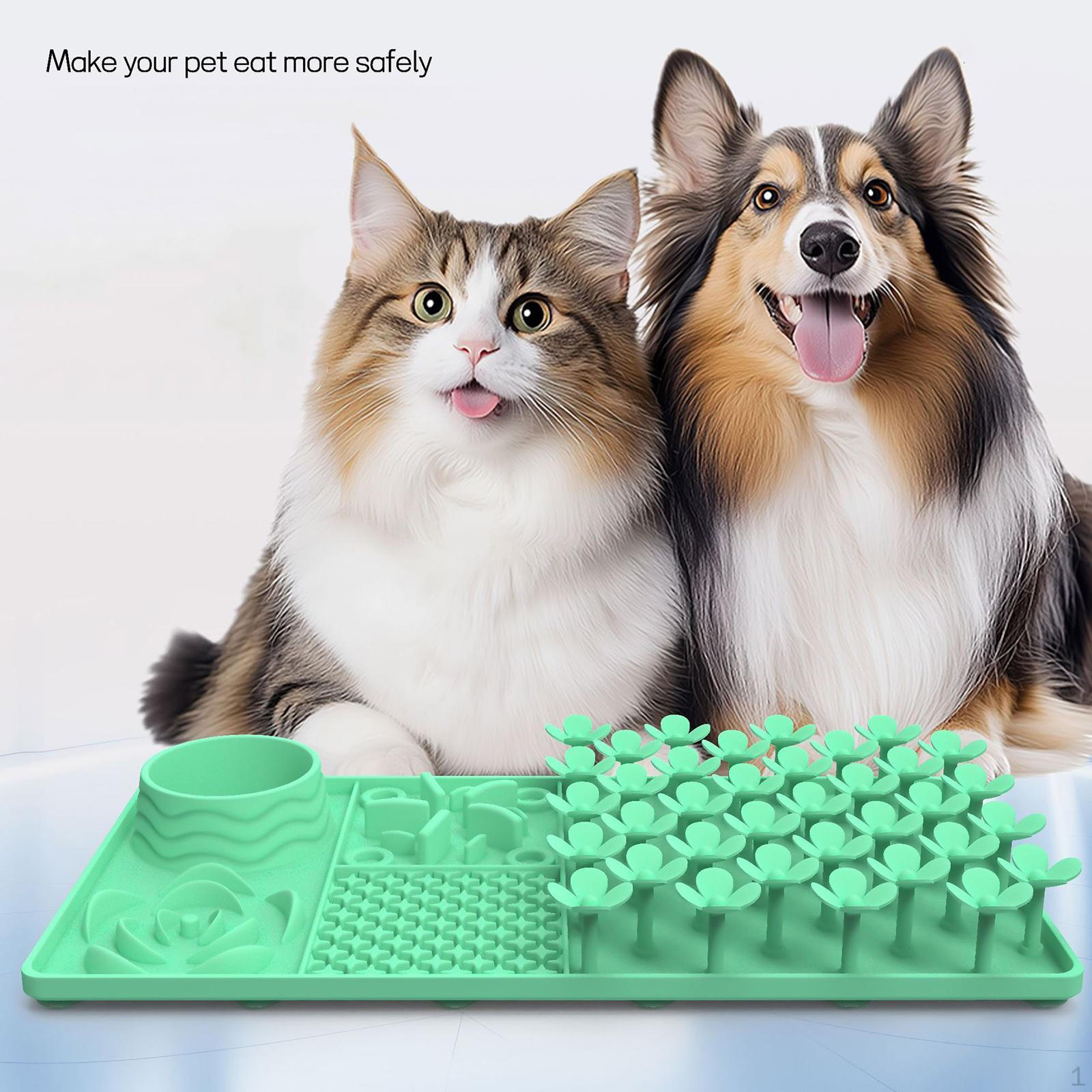 

Dishwasher Safe Sniff Mat for Dogs And Cats 5 in 1 Design Pet Food Dispenser Pad