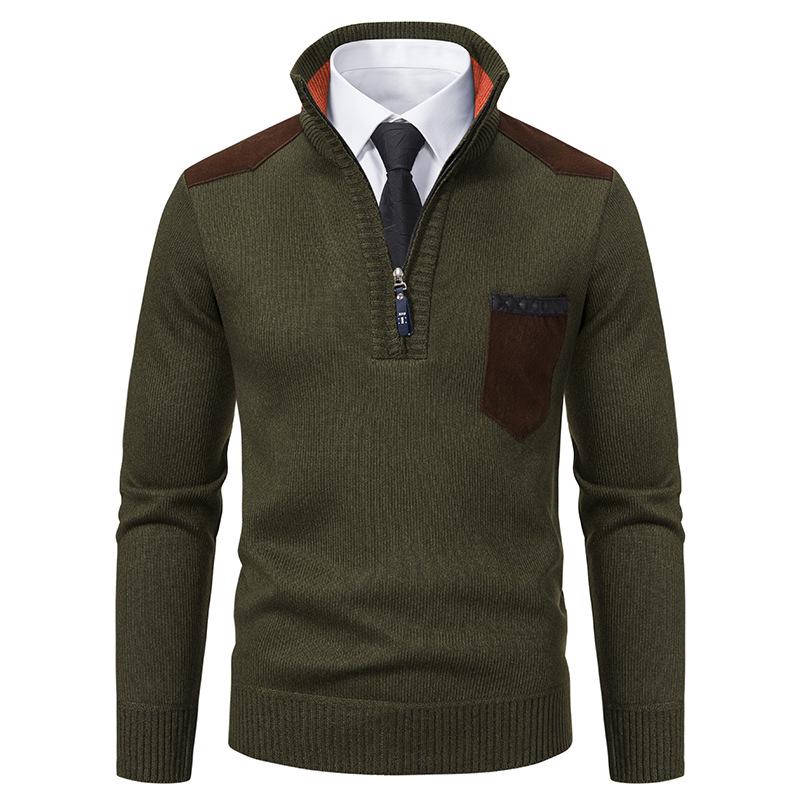 Maglione da uomo 2024 Business a collo alto in maglia grossa