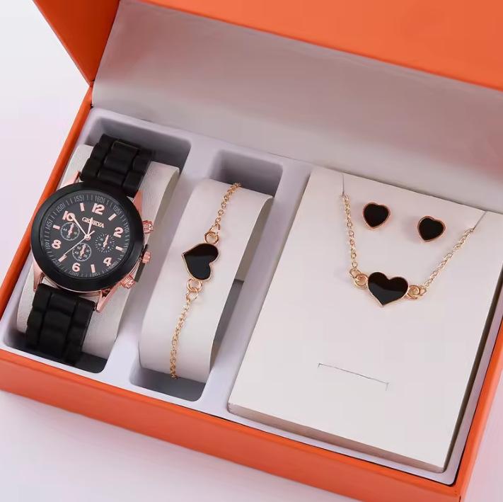 Fashion Explosive Temperament Versatile Butterfly Bracelet Women'S Watch Simple Five-Piece Set Trendy Watch