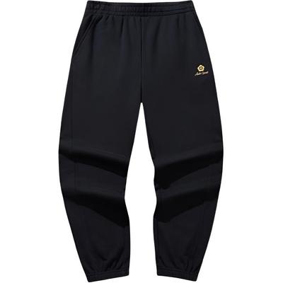 X Good Things Happen Collaboration Life Series Casual Simple Lace-Up Cuffed Fleece Loose Comfortable Knitted Sports Pants 962618302-3
