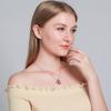 Heart Red Bird Spiritual Memorial Engraved Dainty Inspirational Silver Necklace