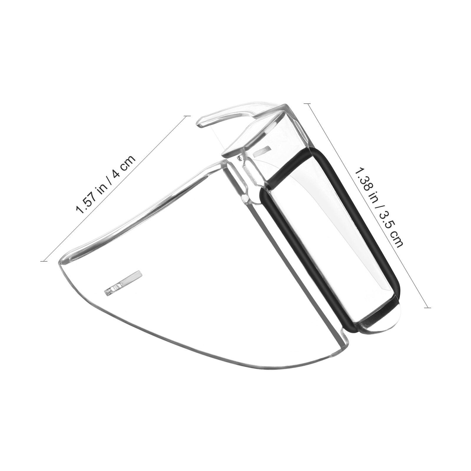 

2Pairs Pc Eye Glasses Side Protector Flexible Comfortable Slip-on Side Shields for Protective Eyewear Goggles Safety Glasses