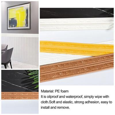 Fashion Self Adhesive Waterproof Home Decoration Wall Trim Line Wall Border Skirting Wall Stickers