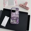 Perforated Vortex Shell IND Purple Fish Cat Phone Case For iPhone 17 16 15 14 13 12 11 Pro Max X 7 8 Plus Shockproof Clear Cover