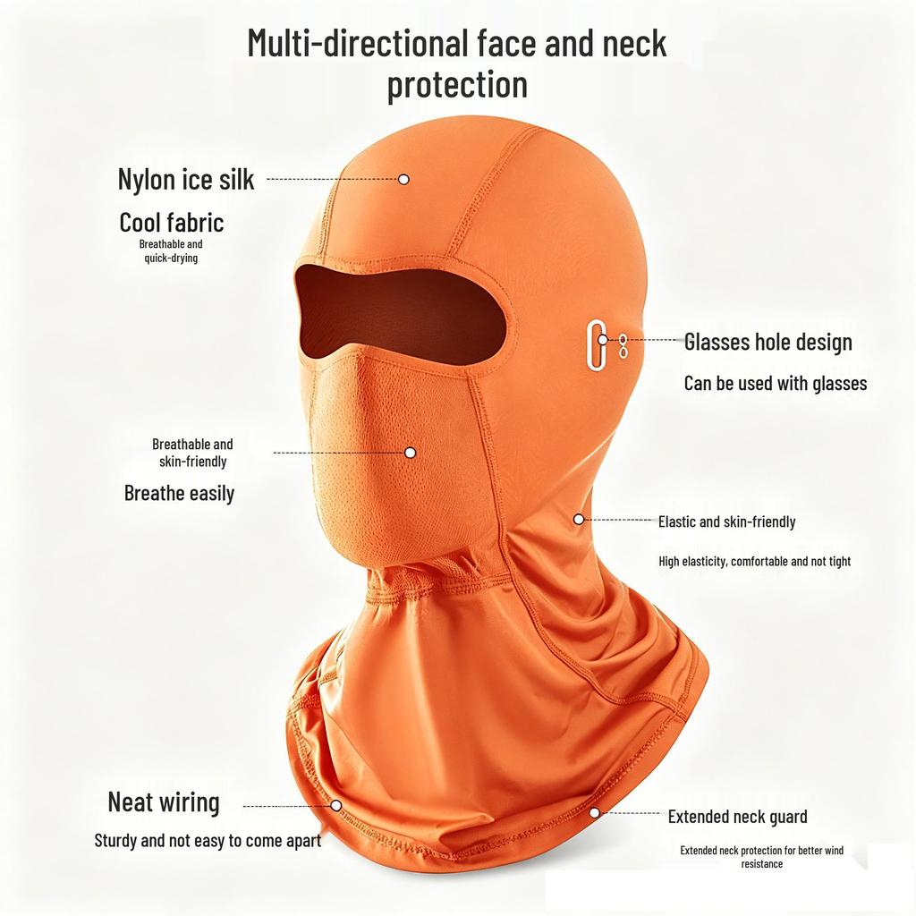 Ice Silk Sun Protection Cycling Neck Gaiter and Helmet Liner