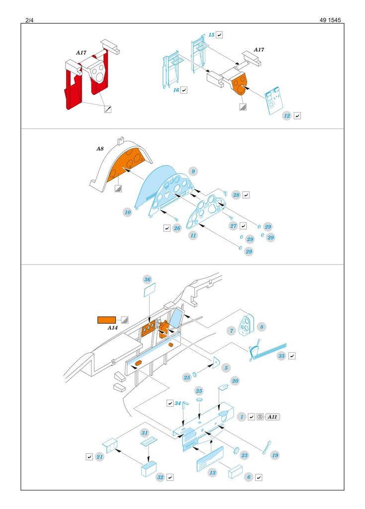 Eduard 1/48 Scale Brewster Buffalo British Type Etched Parts (for Tamiya) Plastic Model Kit Parts EDU491545 (Airplane)