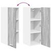 Wall Mounted Cabinet with Door 2 Pcs Grey Sonoma and White 30 X 31 X 80 Cm