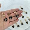 1PC Love Keychain Creativity Heart Shaped Design DIY Party Metal Gift 26 English Letters Keychain Marker Lobster Buckle