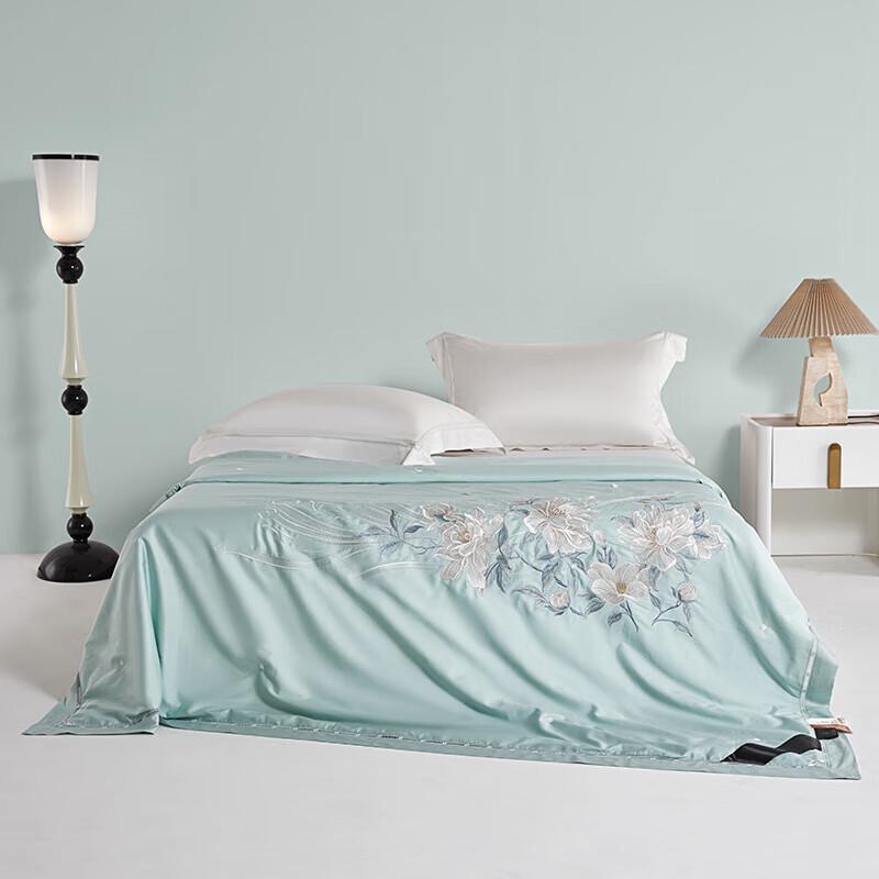 ZMN French Embroidered 100% Mulberry Silk All-Season Quilt