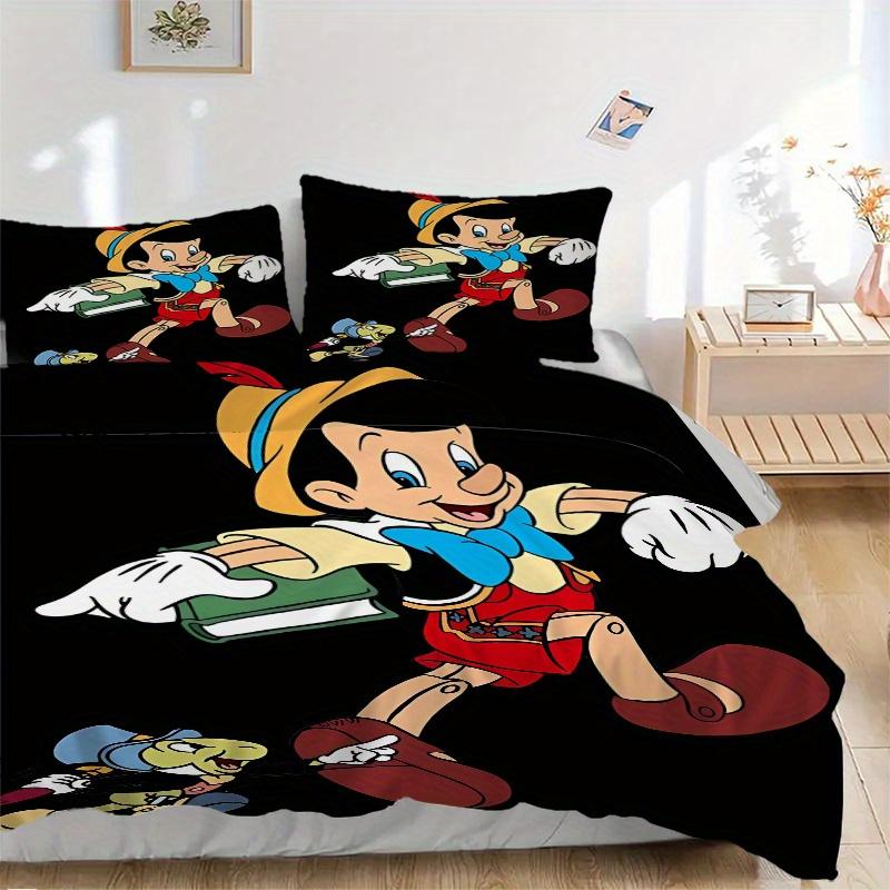 

3pcs Pinocchio & Jiminy Cricket Cartoon Quilt Cover Set - Soft and Cozy Bedroom, Guest Room and Dorm Decorative Bedding 3-Piece Set 1 Quilt Cover 135x200cm
