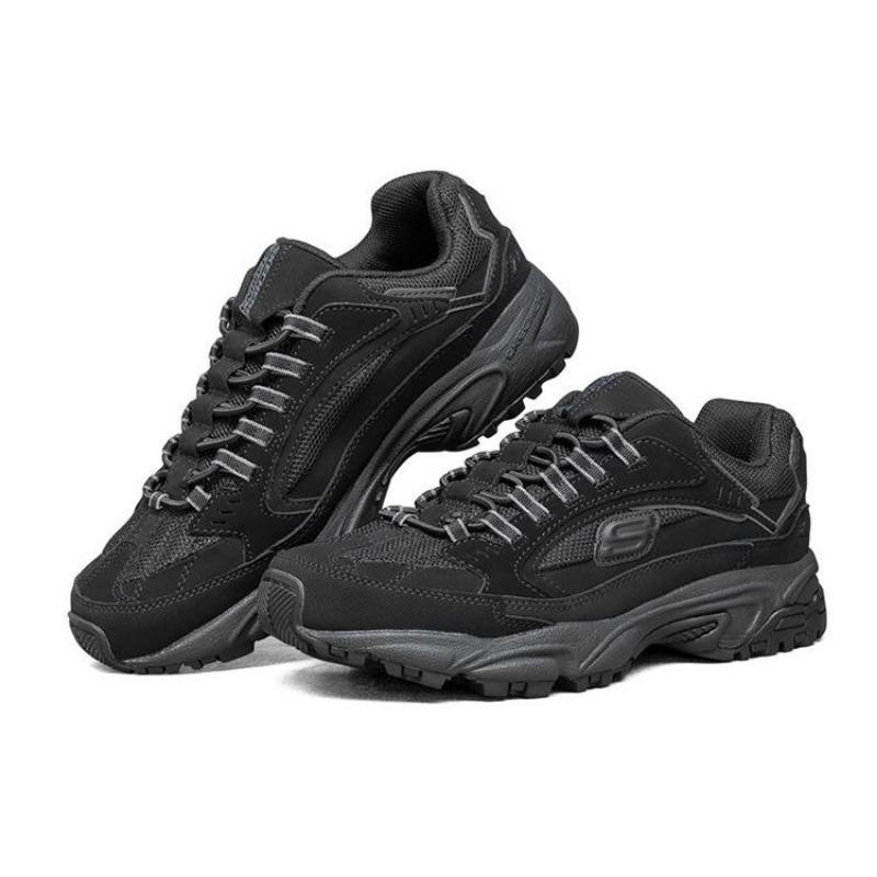 Skechers Stamina Men Casual Low Top Chunky Sneakers All Black 51919-BBK