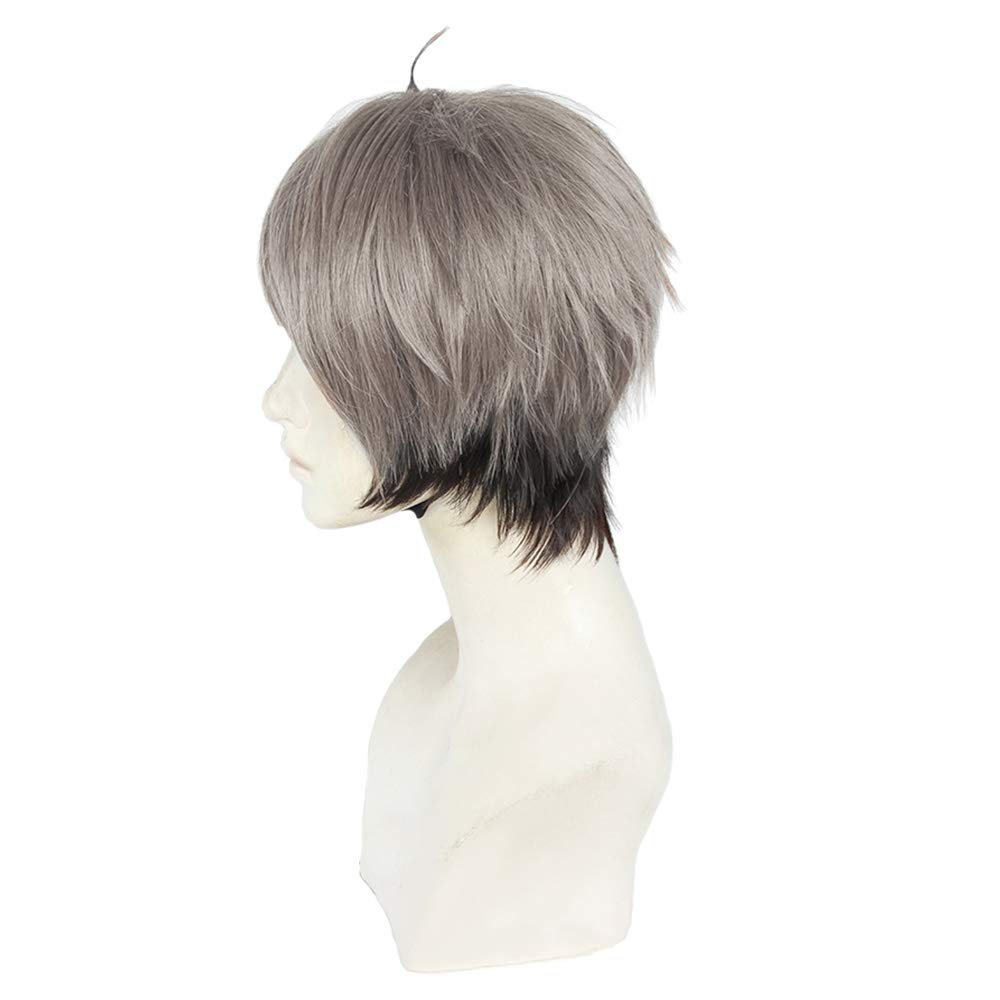 Cosplay Gradient Black Short Perfect for Parties and Includes 3 Bonus a Dedicated and a Memo Heat-resistant Wig, "Second Castle" Edo-Nezumi Style,
