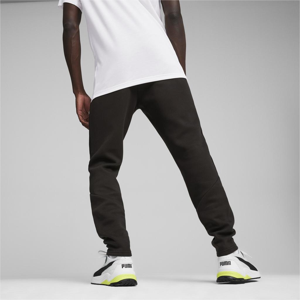 Puma Evostripe Solid Color Cut Design Casual Mid Waist Knitted Sports Pants Men Bottoms Black 681189-01