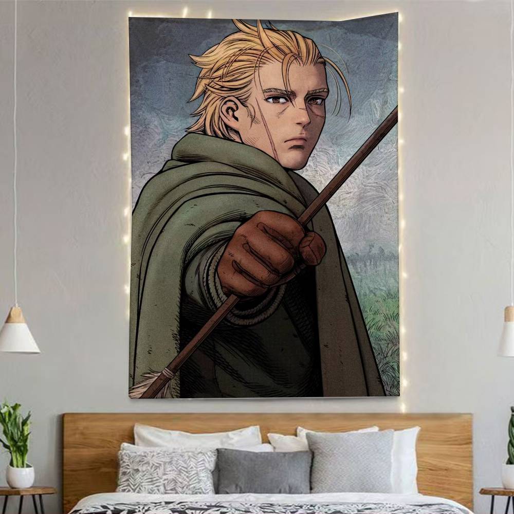 Hot Anime 2026 Vvinland Sagas Flags Wall Hanging Background Art Banner For Bedroom Home Outdoor Decor