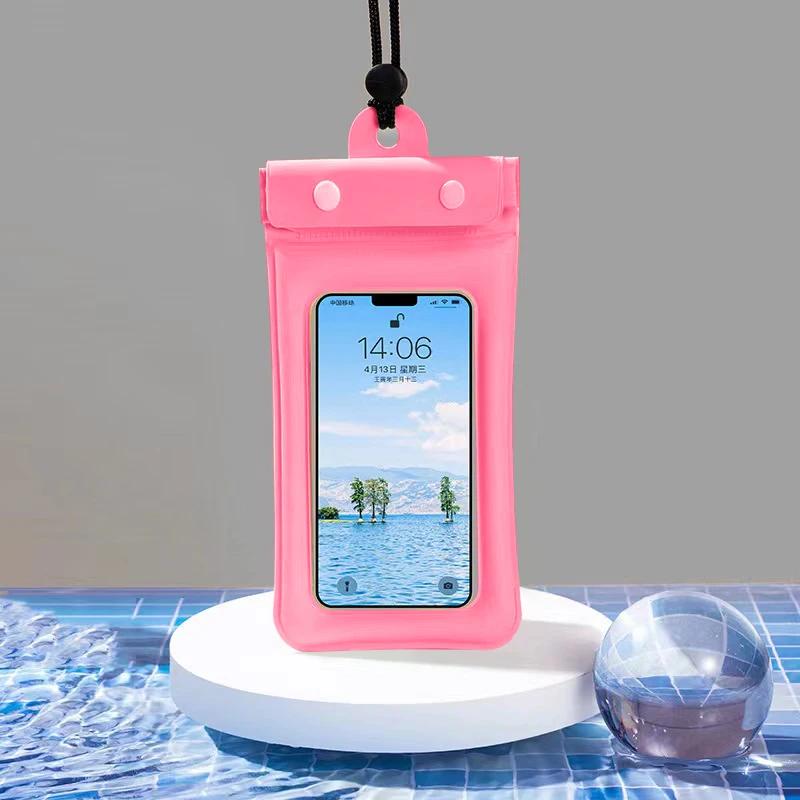 Universal Waterproof Floating Airbag Phone Pouch – Swim Beach Case Suit for iPhone 16 15 14 13 12 11 Pro Max, Samsung Ultra More