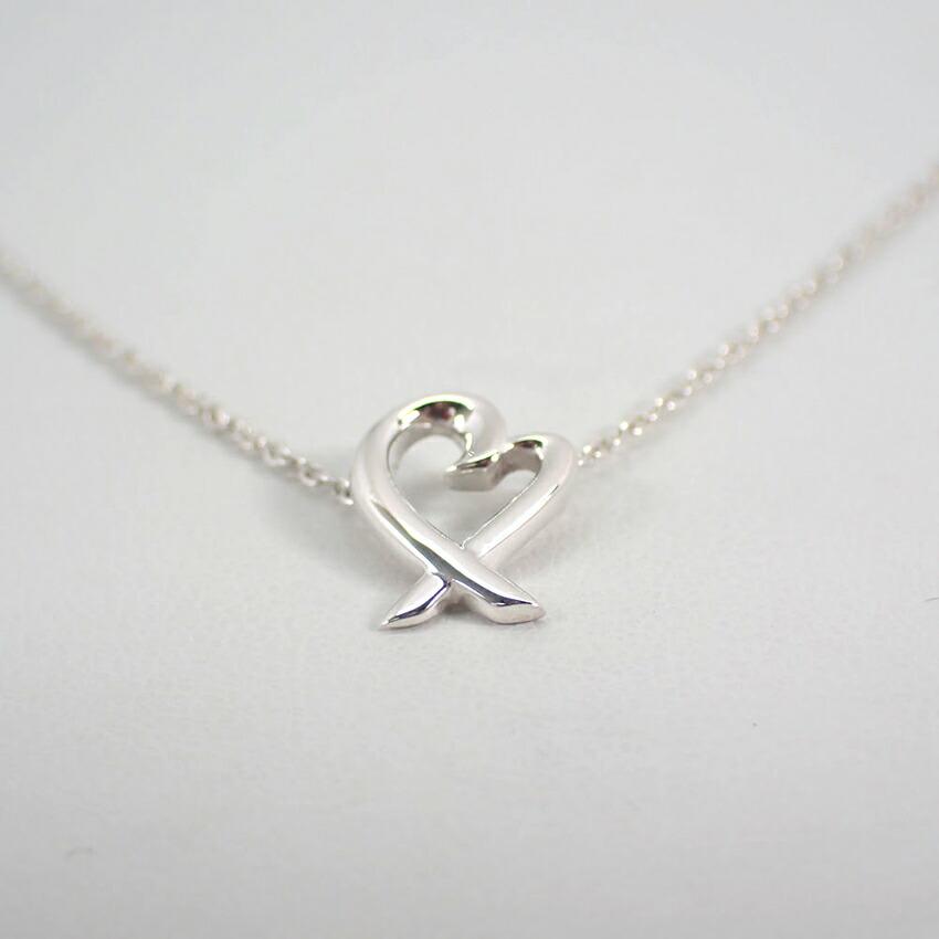 [Used] TIFFANY 925 Loving Heart Pendant/Necklace/g504-28