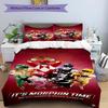 Set copripiumino 3 pezzi (1*Copripiumino + 2*Federe, Senza Nucleo),Set Biancheria da Letto con Stampa Mighty Morphin Power Rangers, Decorazione Camera da Letto, Stagione Unica, Compleanno