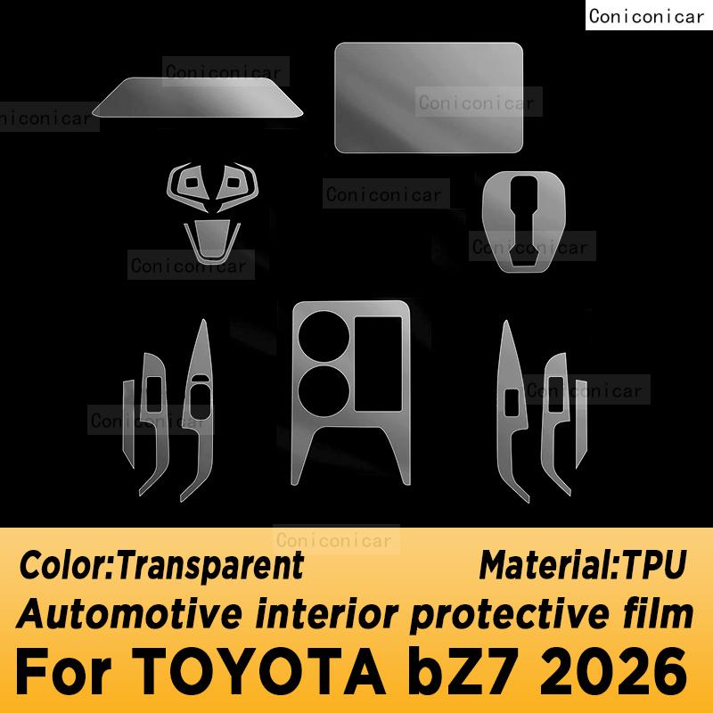 For TOYOTA BZ7 2026 Automotive Interior Screen Protective Film TPU Anti-Scratch Panel Dashboard Navigation LHD
