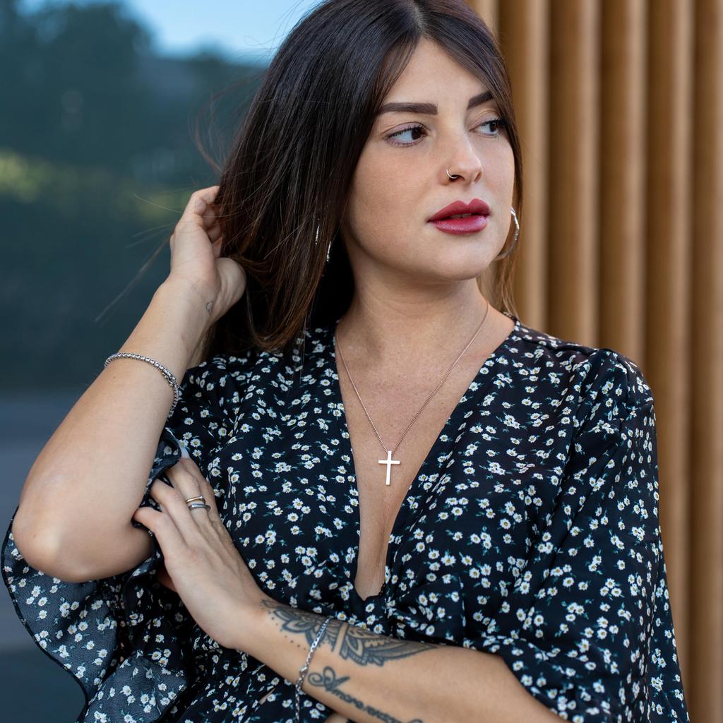 SERASAR Necklace Rose Gold Stainless Steel 18 Carat