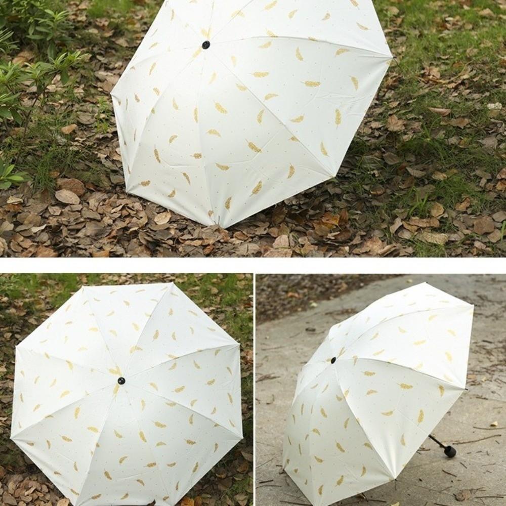 Windproof Sunshade Umbrella Folding Rain Umbrella Minimalist Hand Operated Parasol Travel