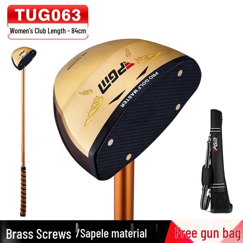 PGM Park Golf Club Stick with Sapelli Head and Low Center of Gravity, Includes Bag - Unisex.