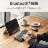 ELECOM Wireless Keyboard Bluetooth Membrane Type Compact 2-Connection Switch Equipped with Caps Lock Function Disable Switch Automatic OS Identificati