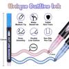 Dual-Tip Metallic Outline Pens Fluorescent Marker with Colorful Borders Smooth Tip Highlighters for Cards Crafts & Notes