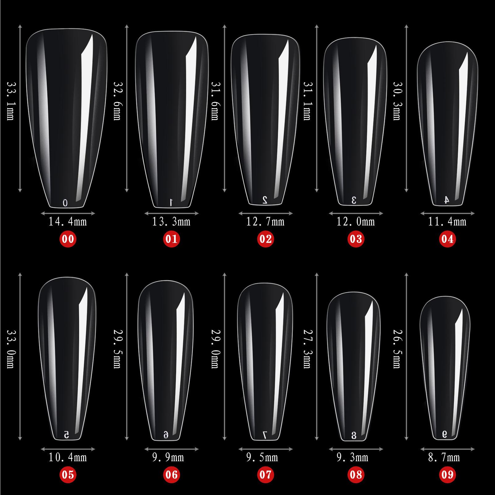 

Nail Art Ballet Nail Max Super Long Flathead Ballet False Nail Traceless Nail 500 патчей