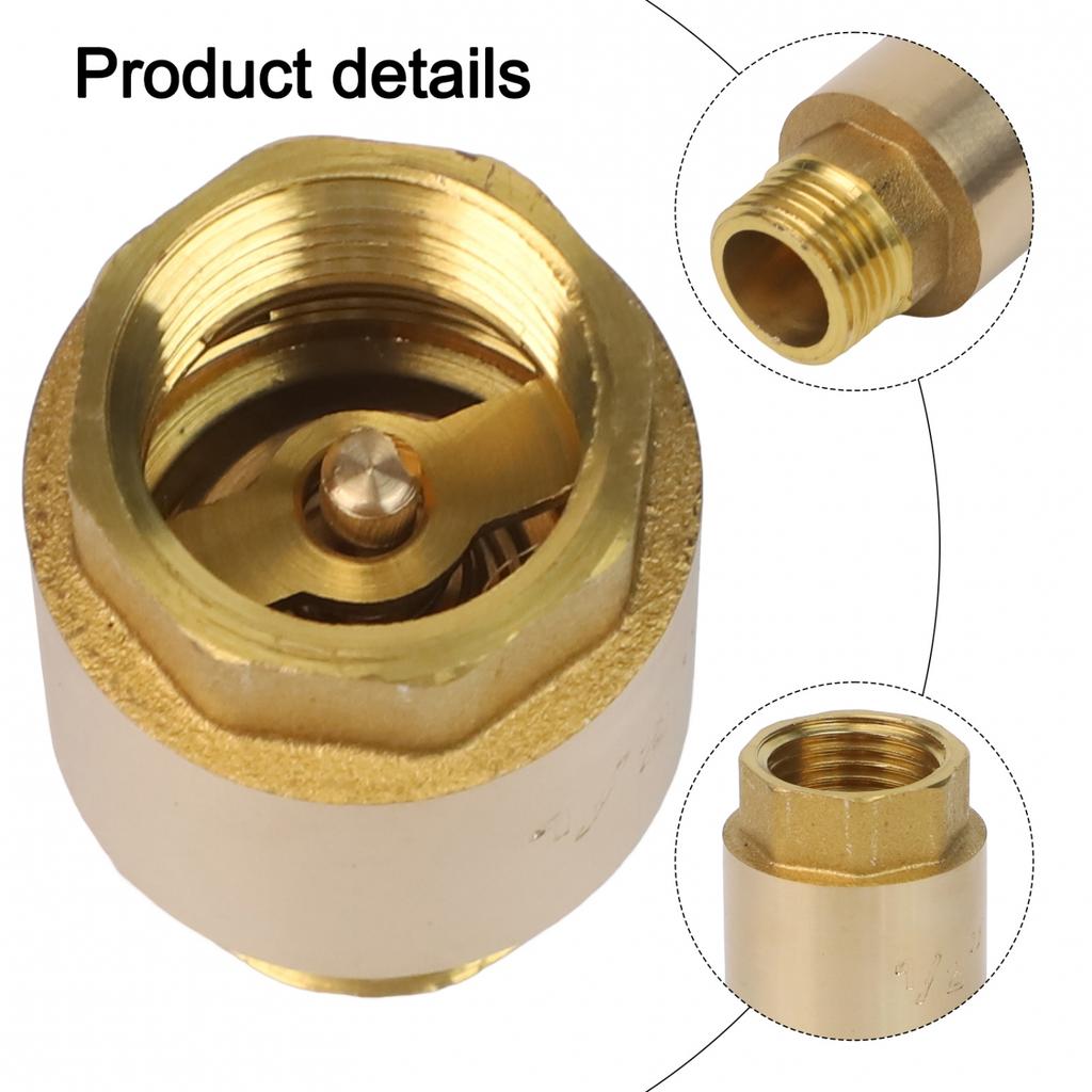 Backflow Prevention Brass Check Valve Pipeline Connection Easy Installation