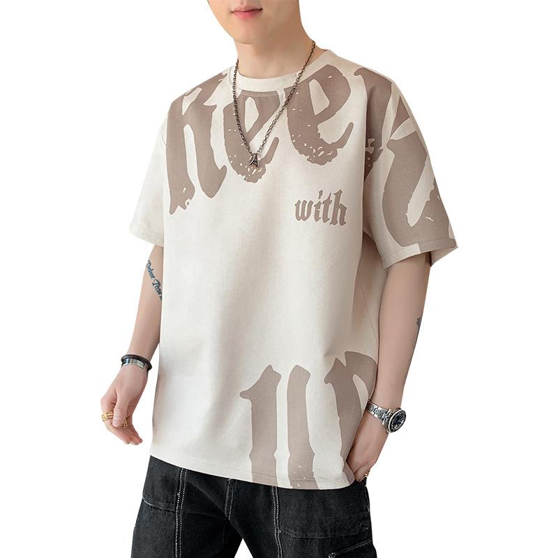 

Мужская футболка с коротким рукавом, летняя спортивная хлопковая футболка для отдыха XXXL