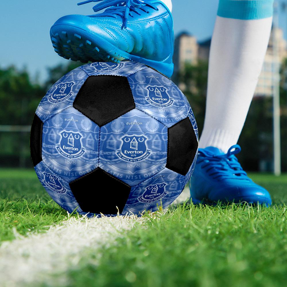 Everton Indoor Soccer Ball Colorful All Ages Size 5 Machine Stitched PVC Competition Ready Durable High-Bounce
