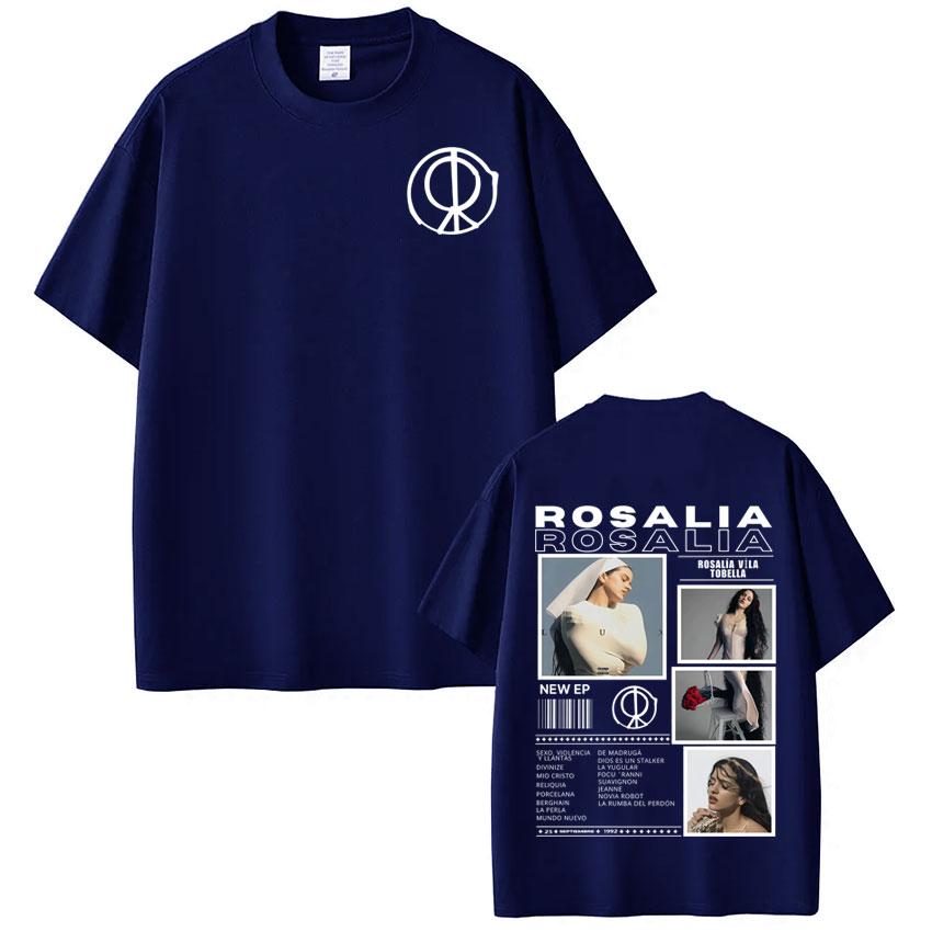 Zpěvačka Rosalía LUX Album Tour 2025 Potisk Tričko Pánské Dámské Módní Bavlněná Trička Oversized Hiphop Ležérní Pohodlná Trička Top